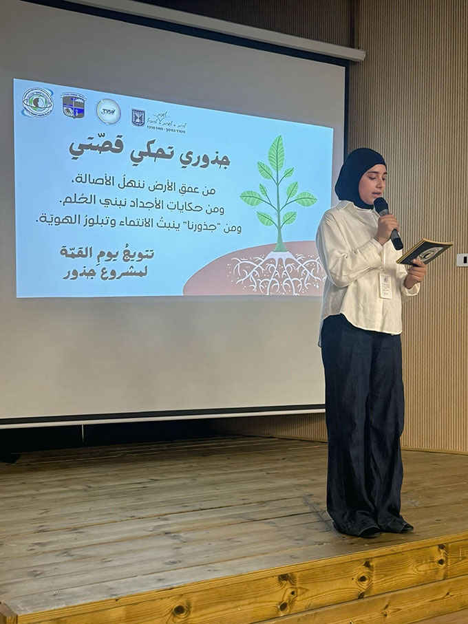 مشروع جذوري تحكي قصّتي في اعدادية دارالتربية والعلوم جلجولية